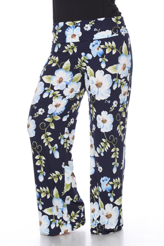 Floral Print Plus Size Palazzo Pants