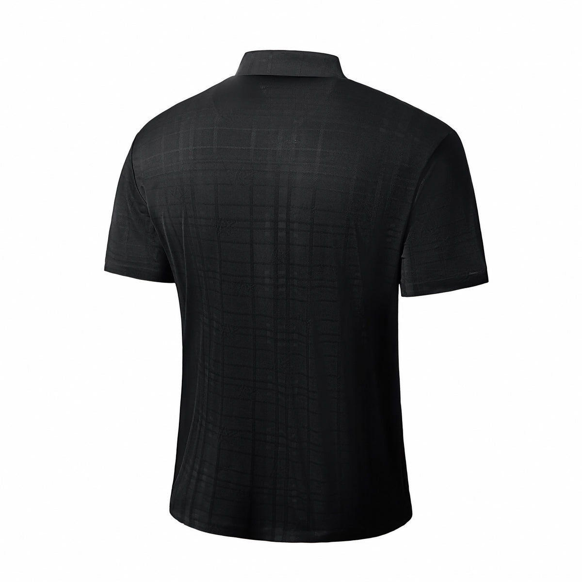  Barocco Shadow Plaid Stitchless Men's Polo Black - BLACK - Bonton