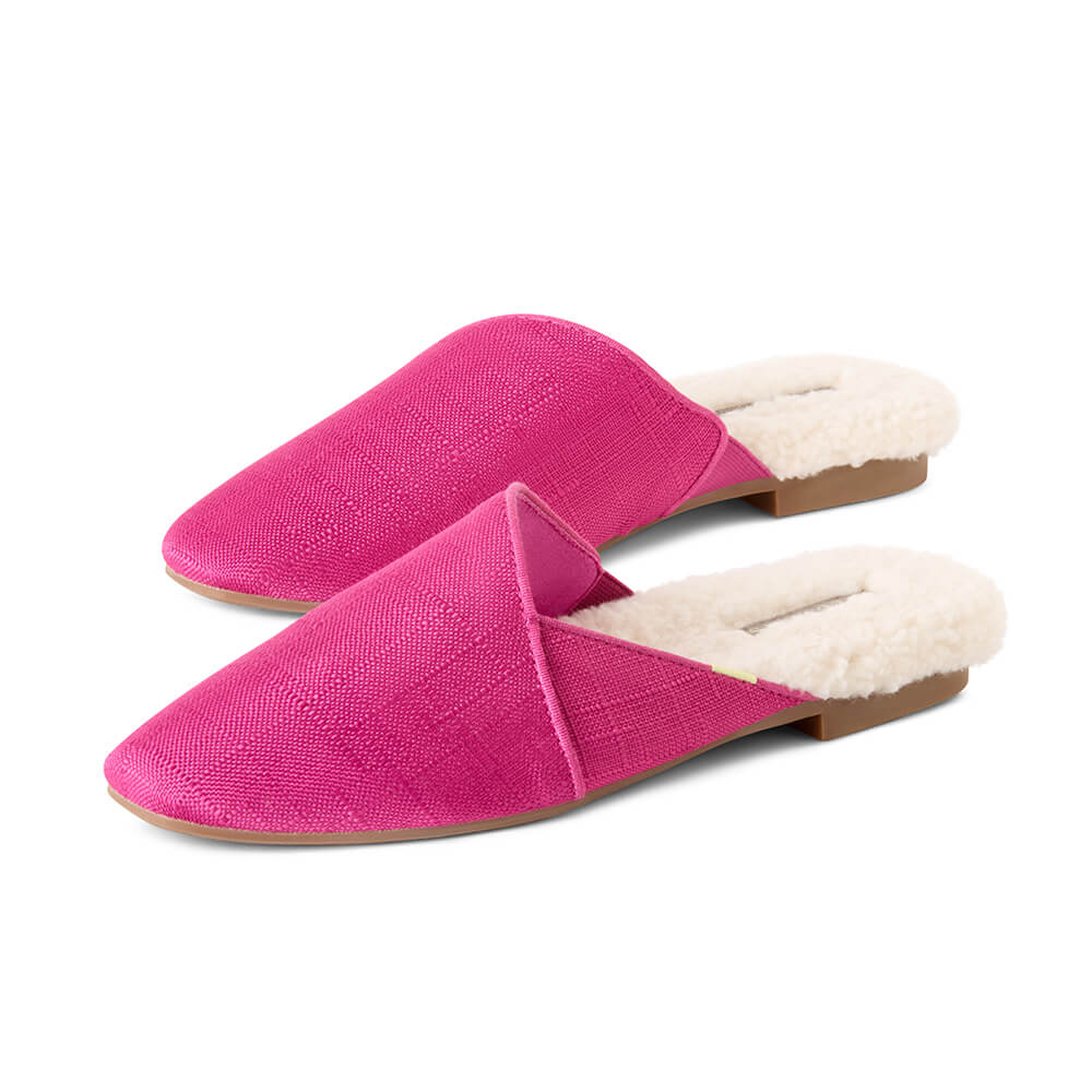  Luvons Devon Luxe Memory Foam Slippers - Vibrant Raspberry - Bonton