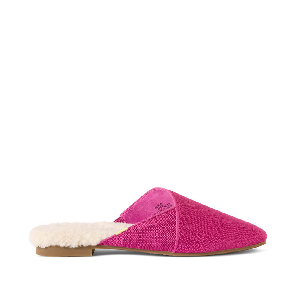  Luvons Devon Luxe Memory Foam Slippers - Vibrant Raspberry - Bonton