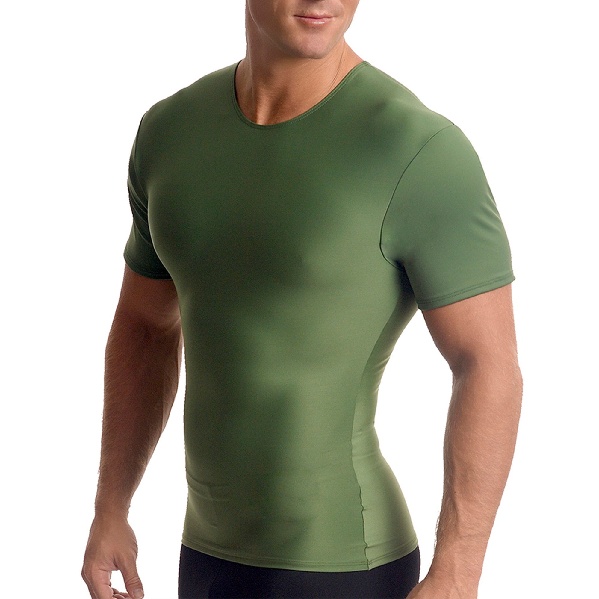  InstantFigure Insta Slim Activewear Compression Crew Neck TA0001 - Gunmetal - Bonton