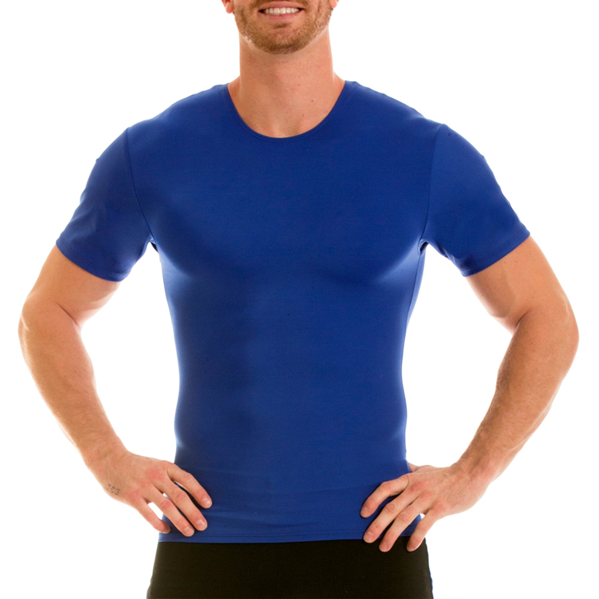  InstantFigure Insta Slim Activewear Compression Crew Neck TA0001 - Gunmetal - Bonton