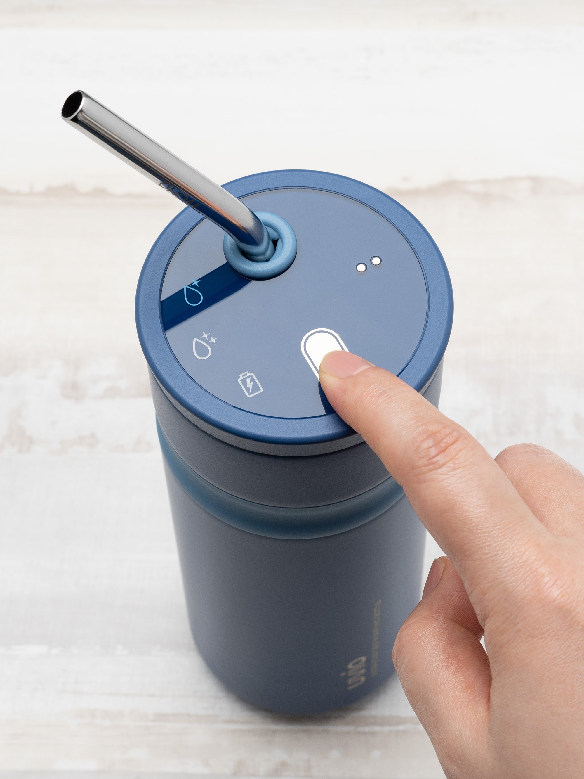  OHOM Uvio Self-Purifying Water Bottle - Blue - Bonton