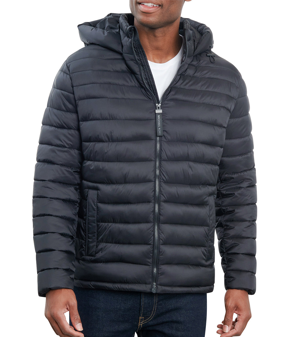  Michael Kors Hooded Packable Jacket Black - Black - Bonton