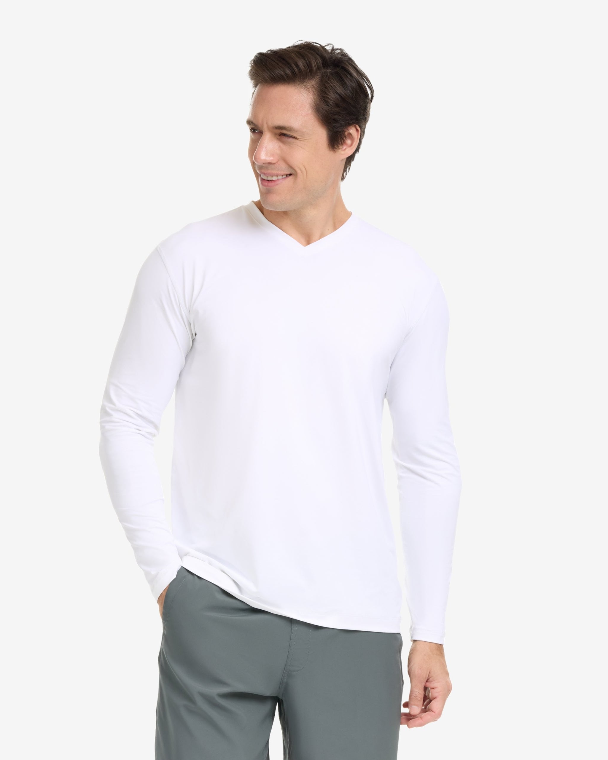  BloqUV MEN'S PERFORMANCE V-NECK (12003) - Black - Bonton
