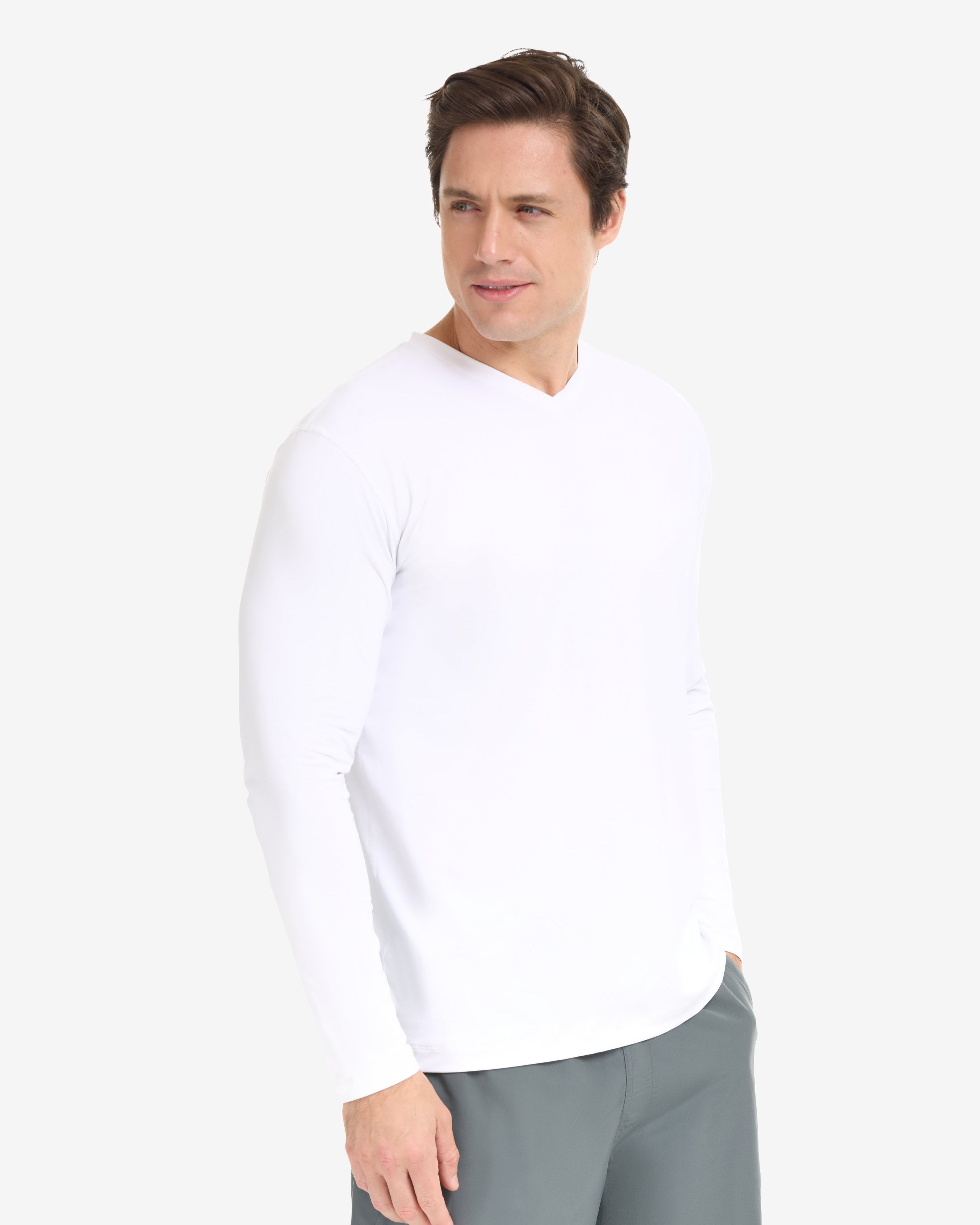  BloqUV MEN'S PERFORMANCE V-NECK (12003) - Black - Bonton