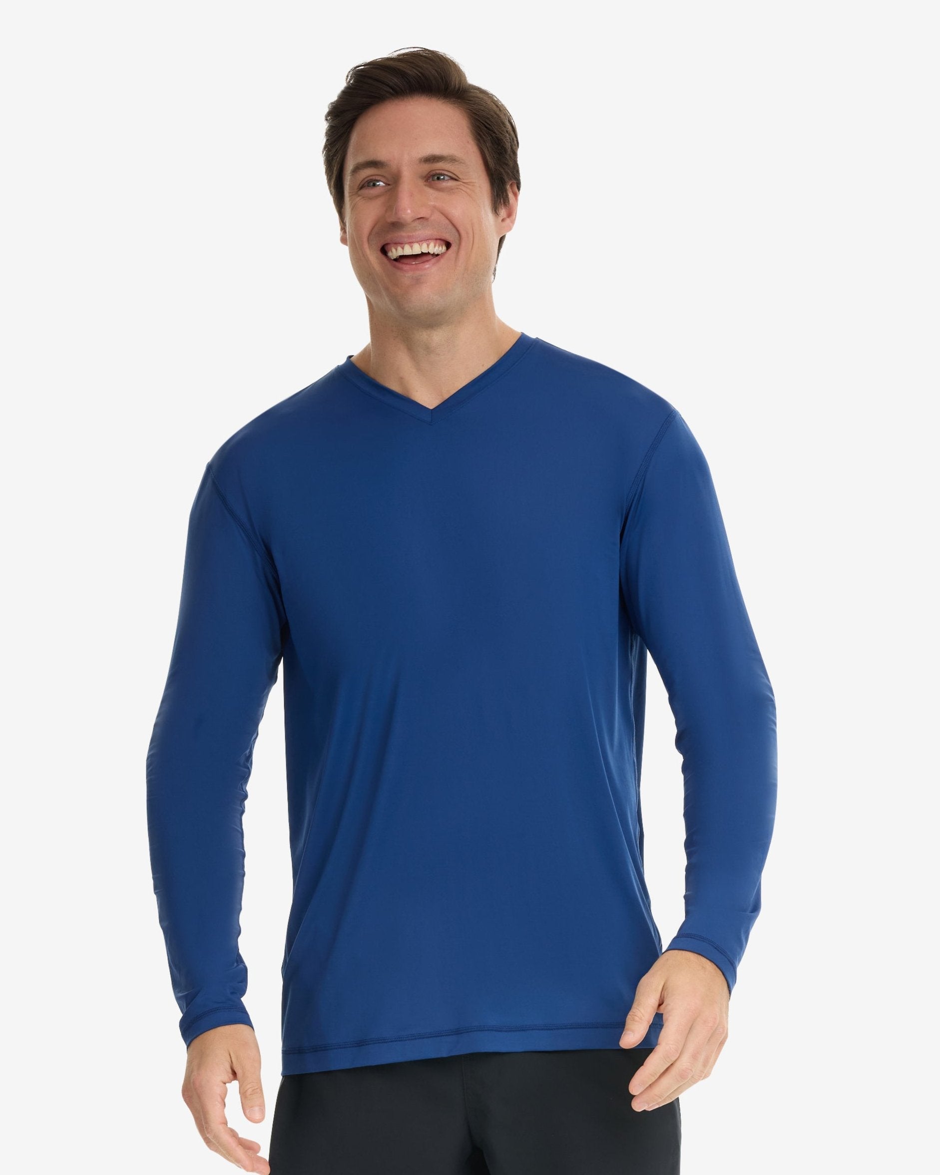  BloqUV MEN'S PERFORMANCE V-NECK (12003) - Black - Bonton