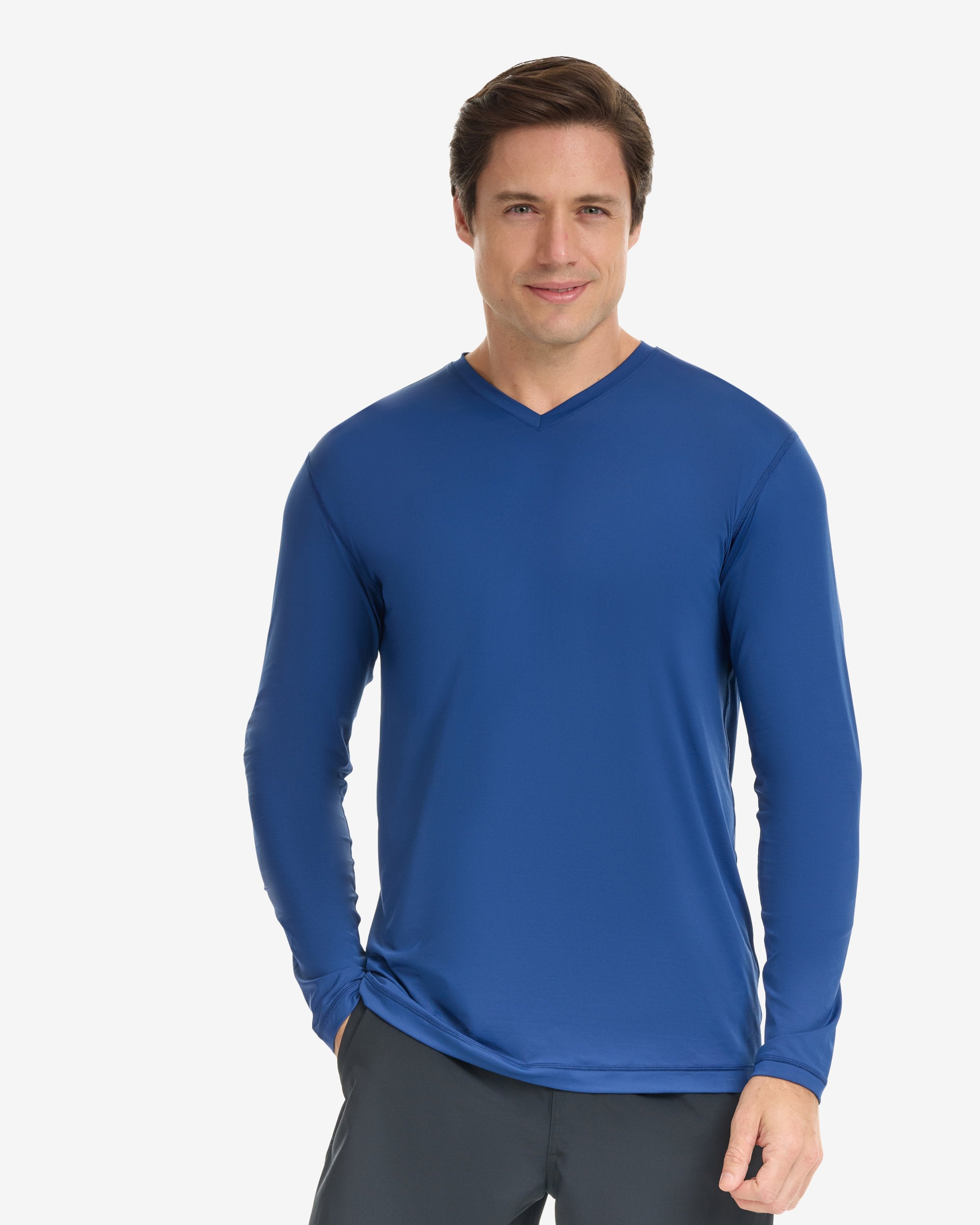  BloqUV MEN'S PERFORMANCE V-NECK (12003) - Black - Bonton