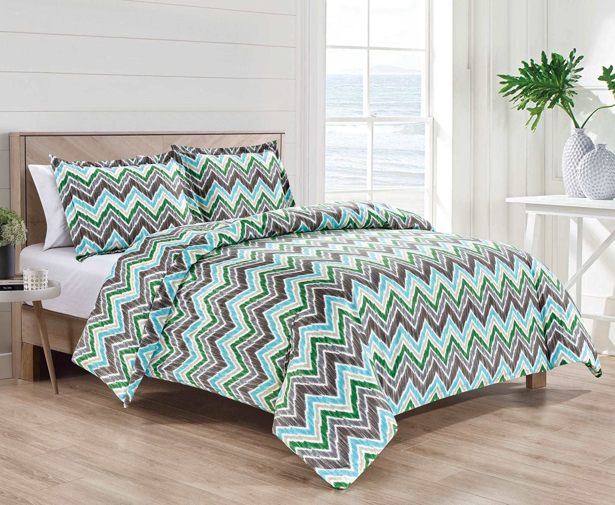  Bibb Home Bibb Home 4 Pc Duvet & Down Alternative Comforter Set - Queen - Bonton