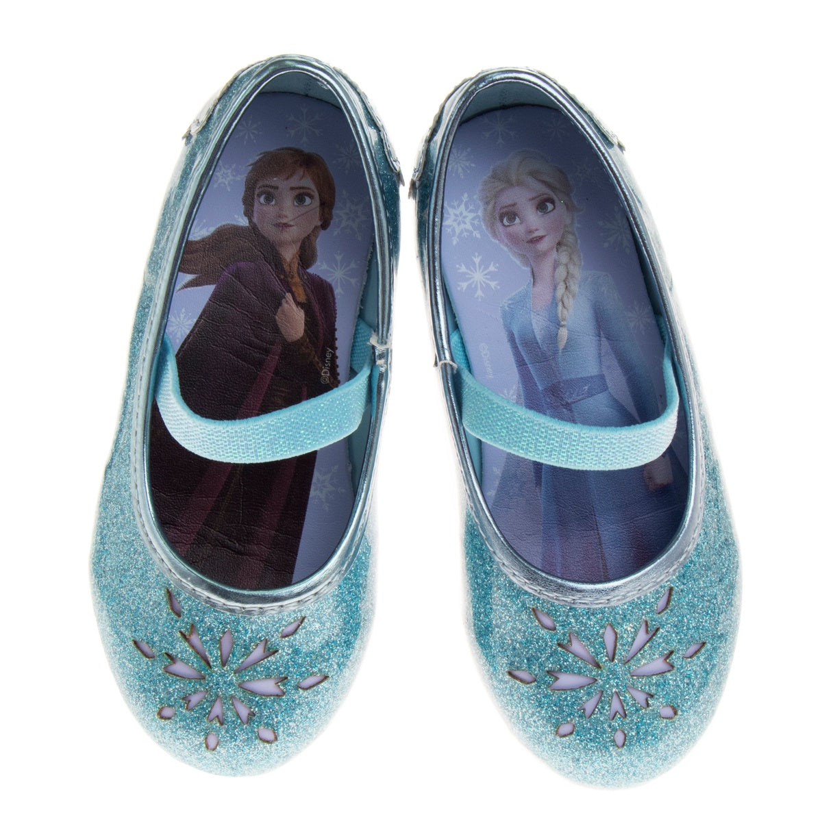  Josmo Disney Girls Frozen Mary Jane Flats - Dress Up Slip-on Shoes (Toddler) - 6 - Bonton