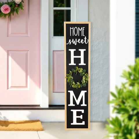 40 Inch "Home Sweet Home" Wooden Framed Outdoor Porch Board Sign Decoration