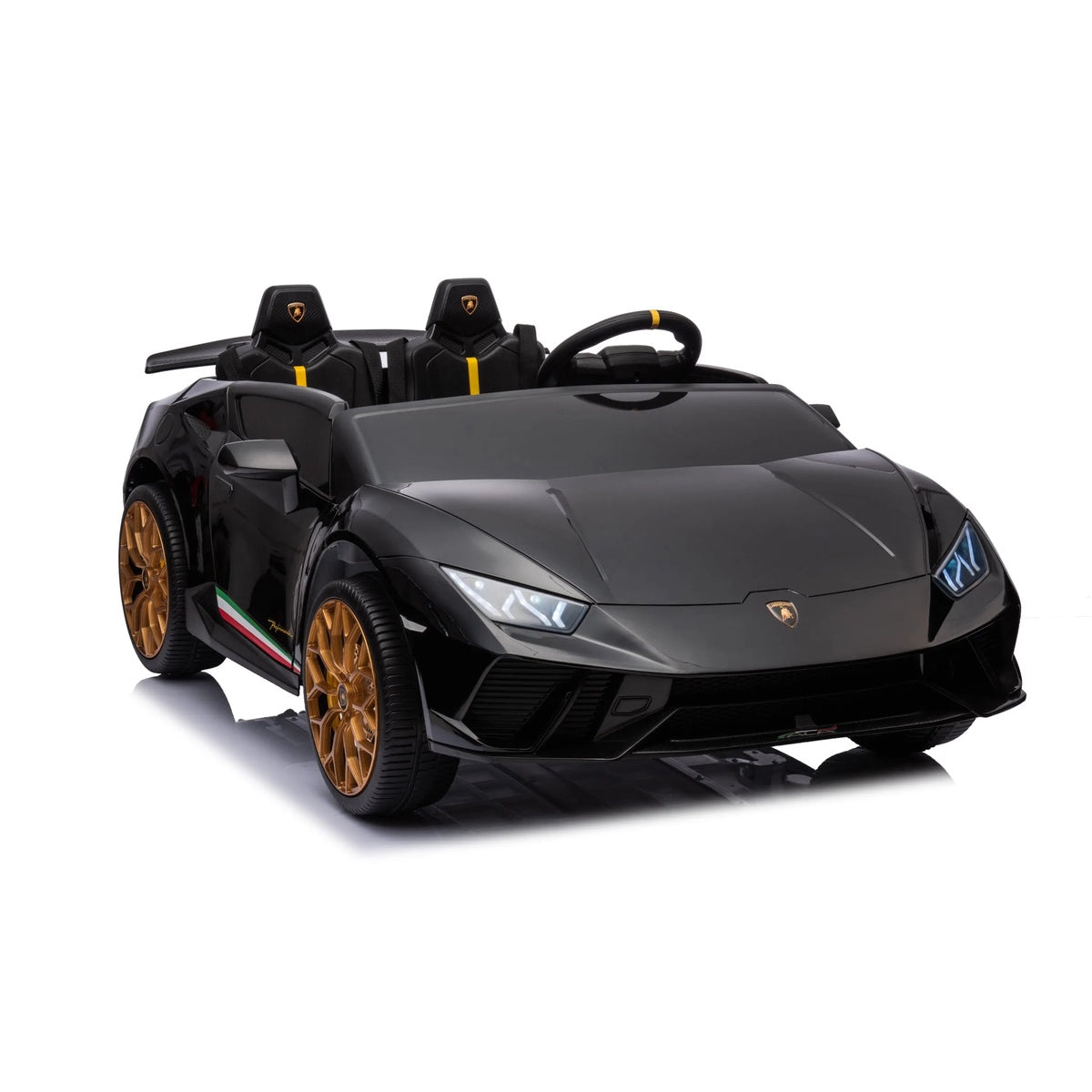  Freddo 24V Lamborghini Huracan 2 Seater Kids' Electric Ride-On - Black - Bonton