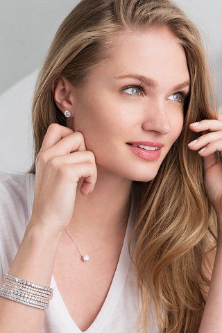 Solitaire Brilliant Necklace - 6 Prong - Finished in 18kt Yellow Gold