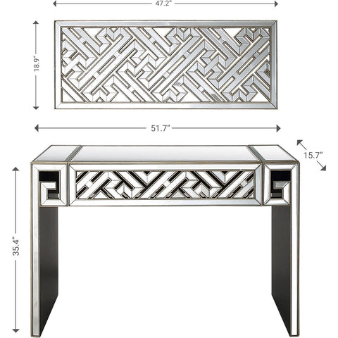 Becket Wall Mirror and Console Table