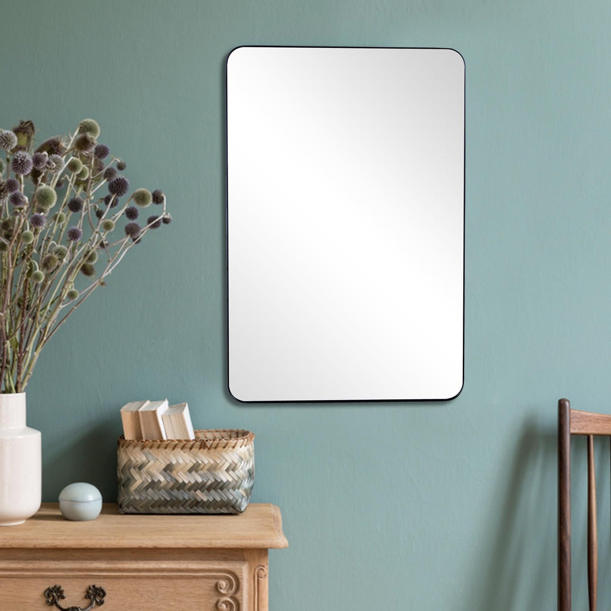  Camden Isle Rectangular Metal Frame Mirror - Default Title - Bonton