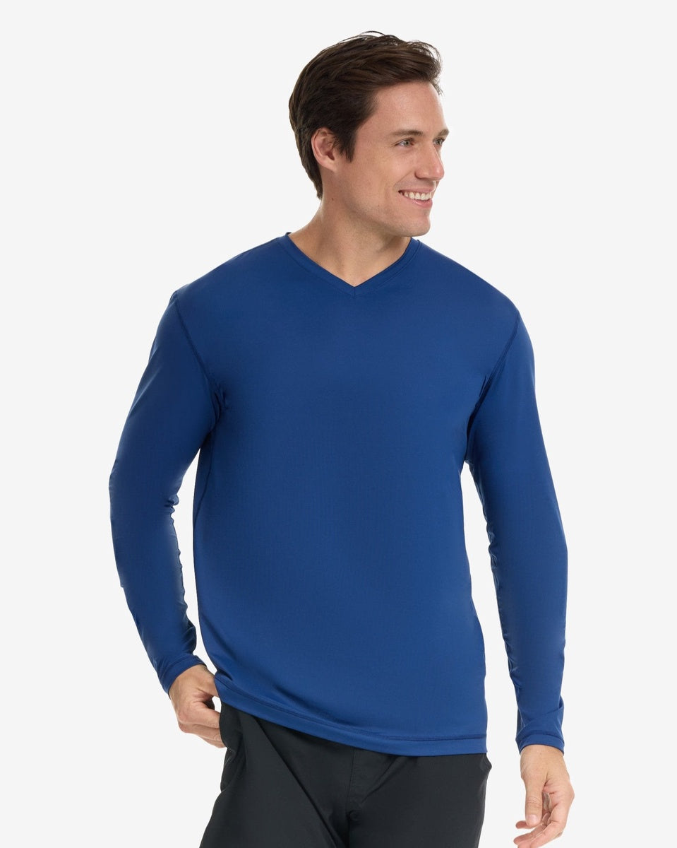  BloqUV MEN'S PERFORMANCE V-NECK (12003) - Black - Bonton