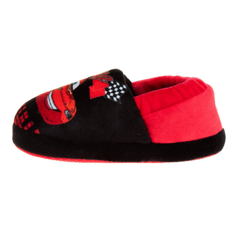Disney Boys’ Cars Slippers – Lightning McQueen Fuzzy Slippers (Toddler)