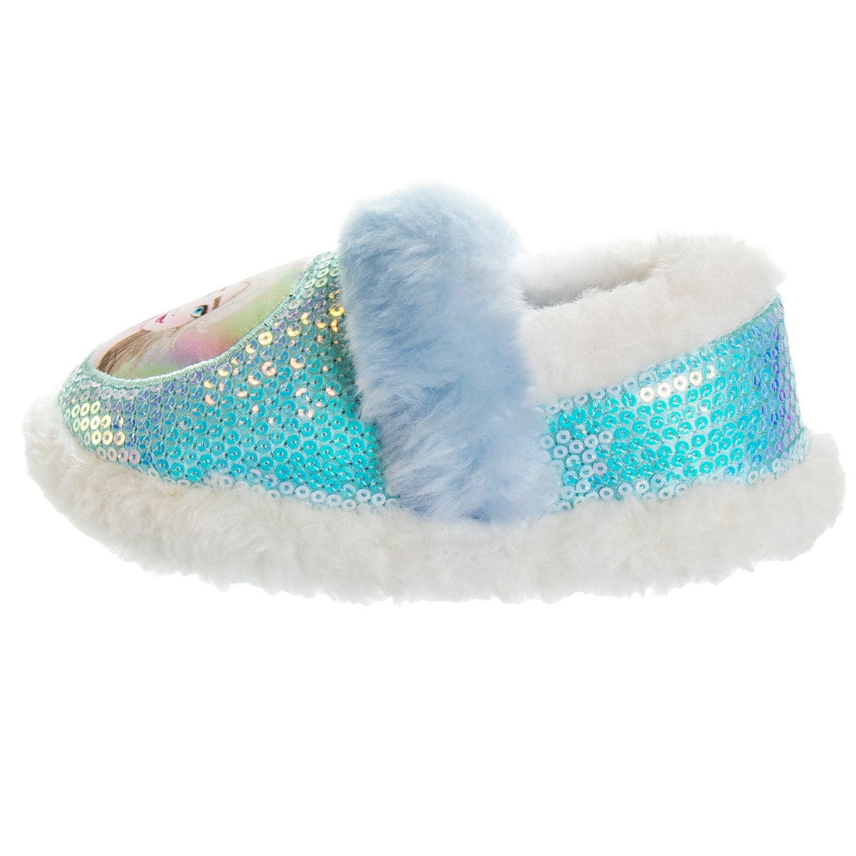  Josmo Disney Frozen Girls' Slippers - Elsa and Anna Plush Lightweight Warm Comfort Soft Aline House Shoes  Blue Purple (Sizes 5-12 Toddler) - 6-May - Bonton