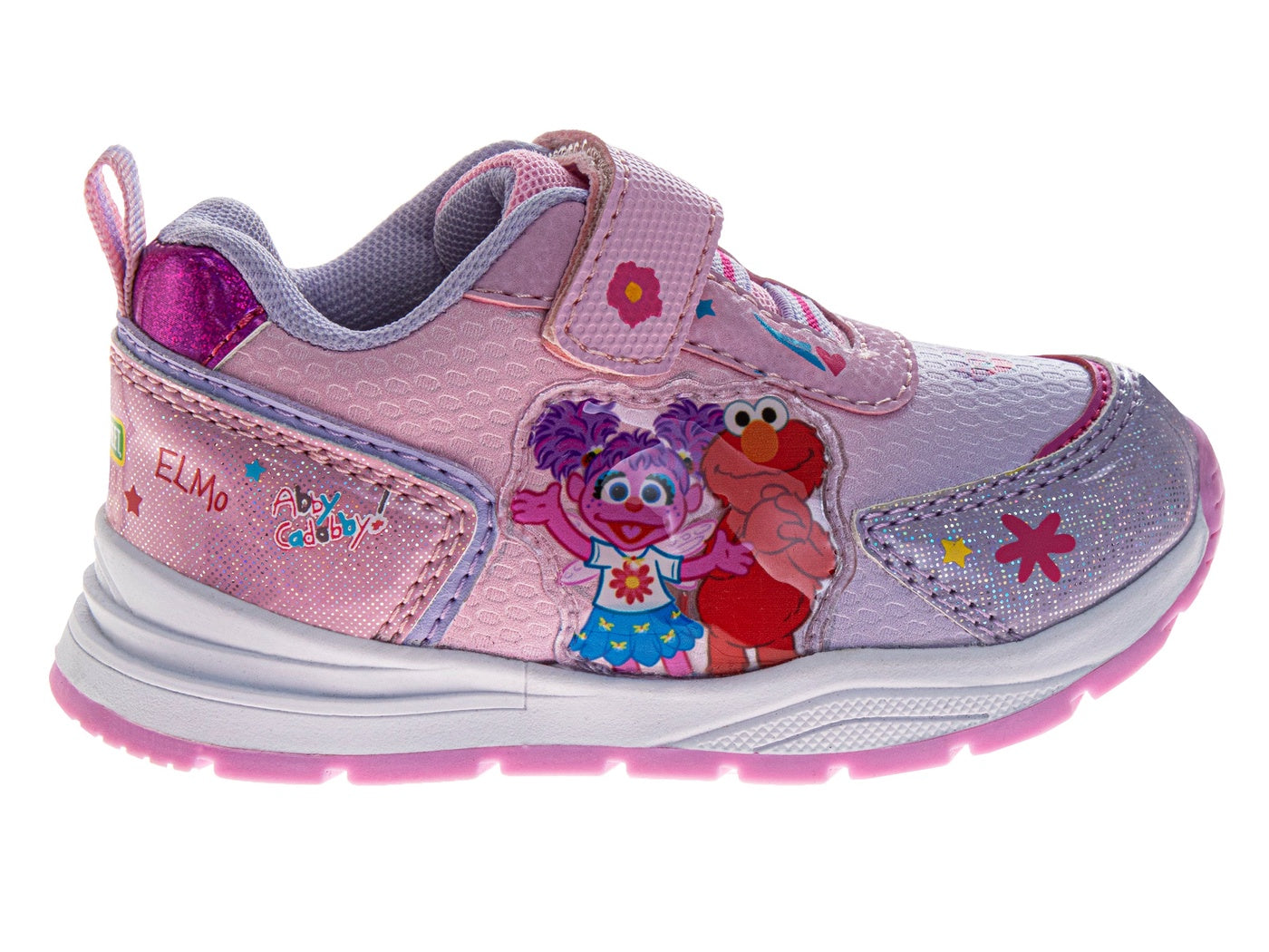  Josmo Sesame Street Girls Abby and Elmo Toddler Hook and Loop Lightup Sneakers - 5 - Bonton