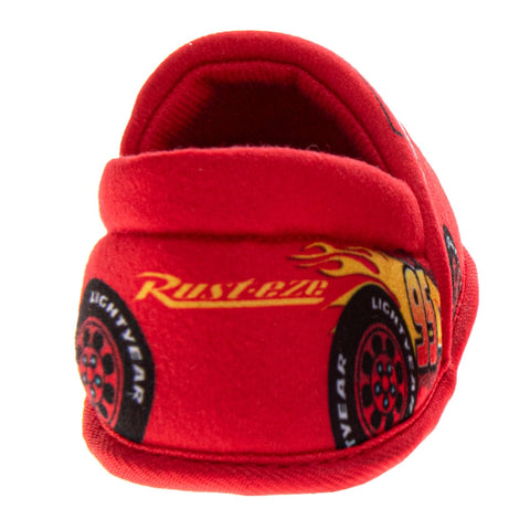 Disney Cars Boys Slippers Lightning Mcqueen Plush Warm Soft Aline Comfy Lightweight House Shoes (5-10 Toddler)
