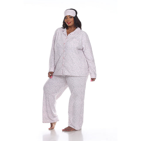 Plus Size Three-Piece Pajama Set
