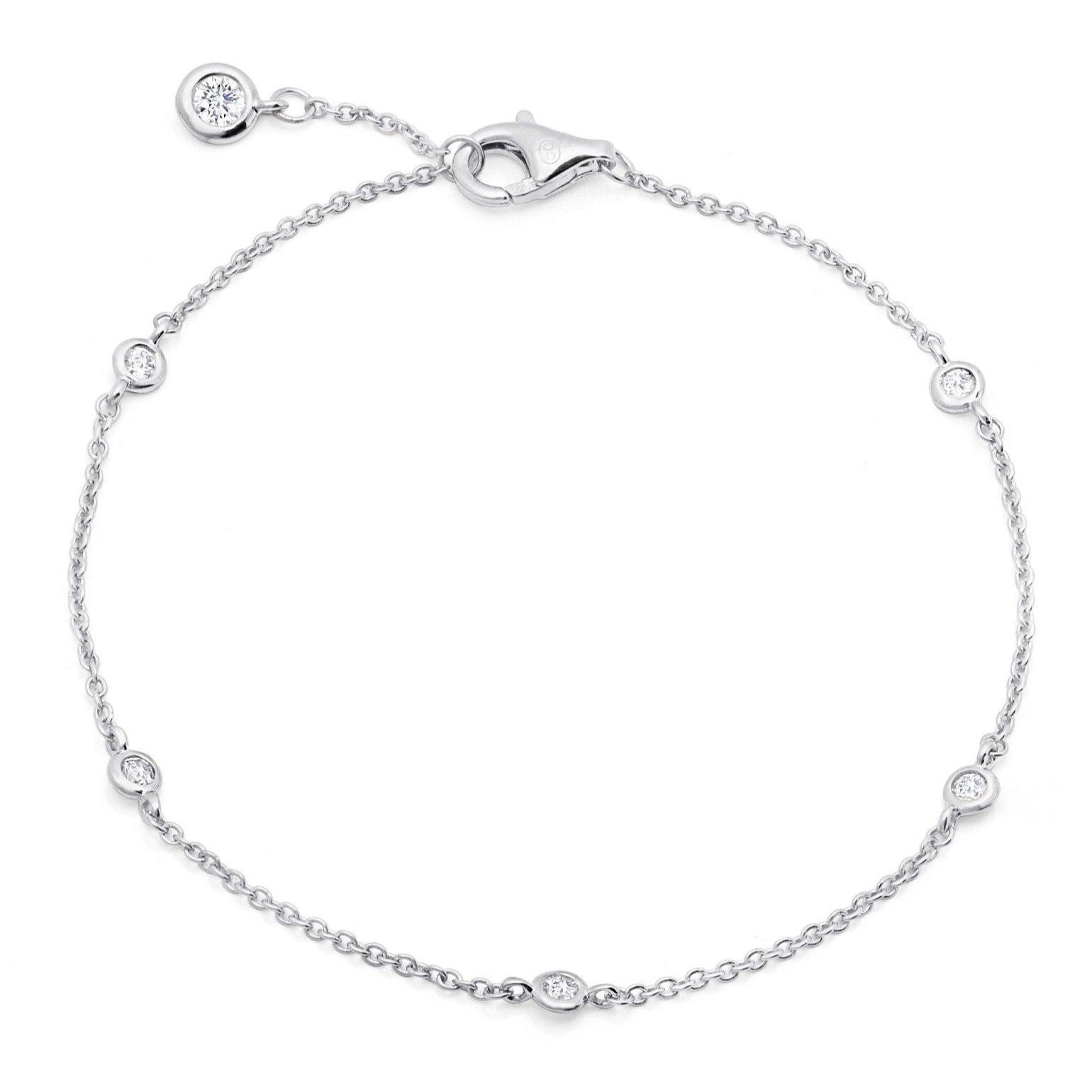  CRISLU Bezel Bracelet Finished in Pure Platinum - Pure Platinum - Bonton