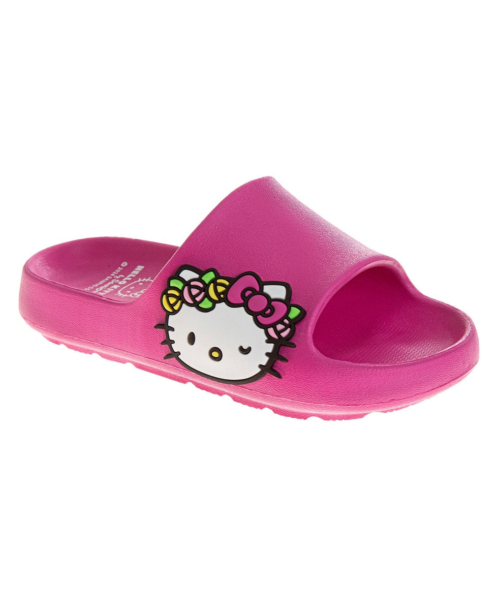  Josmo Josmo Sanrio Hello Kitty Girls Floral Slides Open Toe Sandals - Summer Beach Water Pool Shoes - 13-1 - Bonton