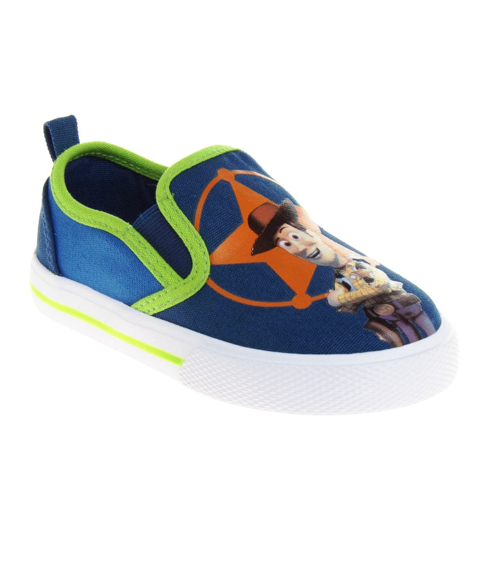  Josmo Toy Story Casual No Lace Shoes - Buzz Lightyear Sheriff Woody Low Top Canvas Slip-on Tennis Boys Sneakers (Size 5-12 Toddler) - 5 - Bonton