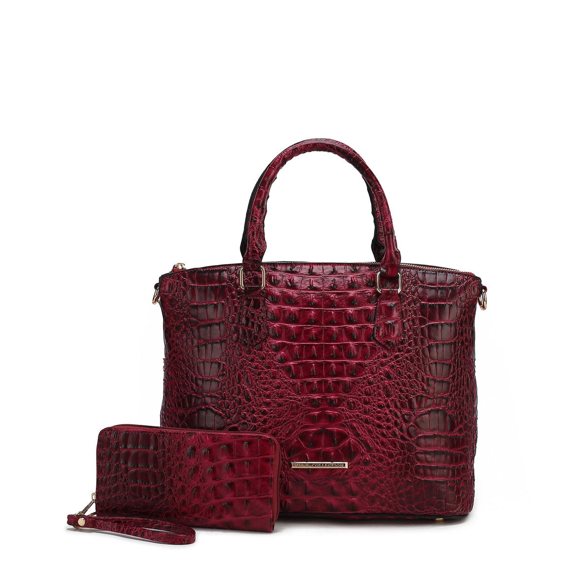  MKF Collection Liora Croc Embossed Tote Bag and Set - Croco Black - Bonton