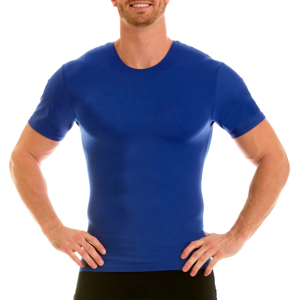  InstantFigure Insta Slim Activewear Compression Crew Neck TA0001 - Gunmetal - Bonton