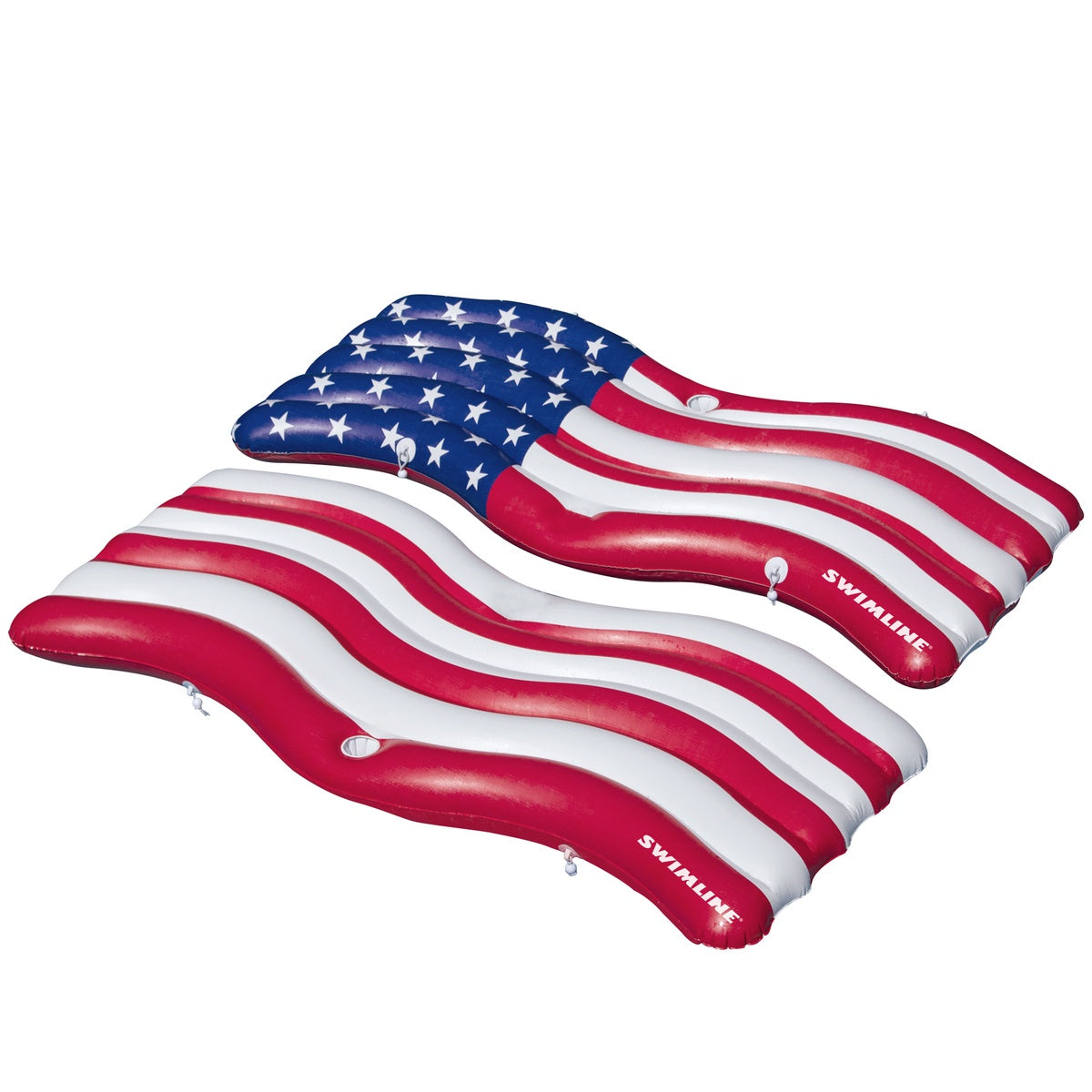  Swimline American Flag Patriotic Inflatable Swimming Pool Floats - 72.5