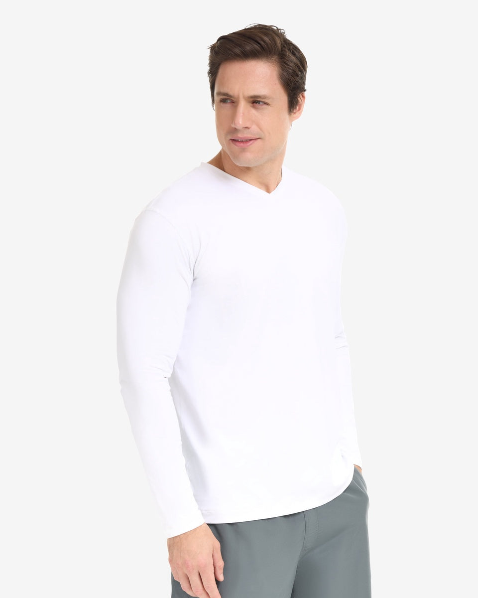  BloqUV MEN'S PERFORMANCE V-NECK (12003) - Black - Bonton