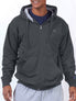  Champion Champion Big And Tall Men's Powerblend Fleece Full Zipper Hoodie Sweatshirt - Charcoal Heather - Bonton