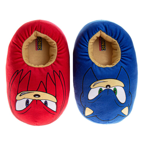 SEGA Sonic the Hedgehog Boys Slippers House Shoes Lightweight Plush Warm Comfort Soft Aline Slipper