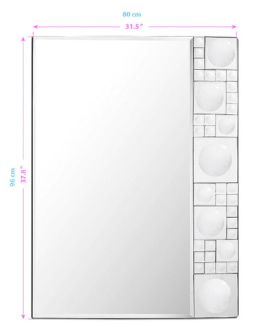 Bubbles Geometric Beveled Accent Mirror
