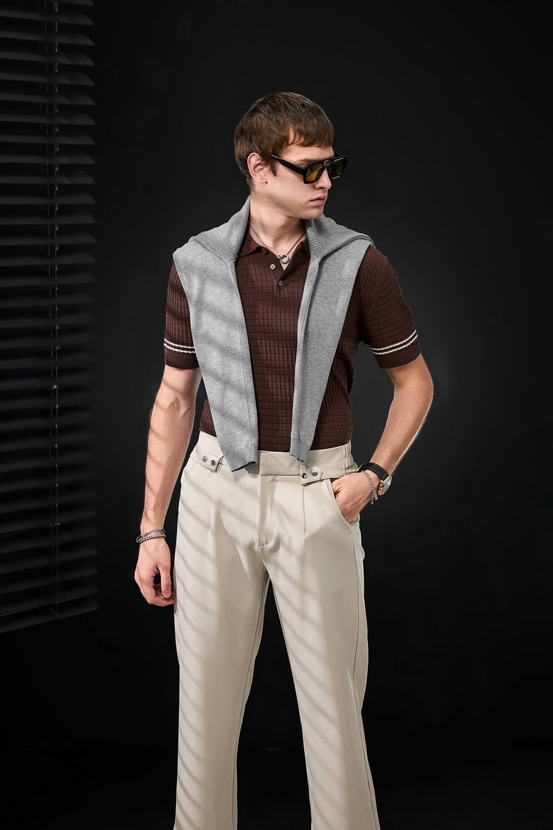  Barocco Refined Motion Polo COFFEE - COFFEE - Bonton