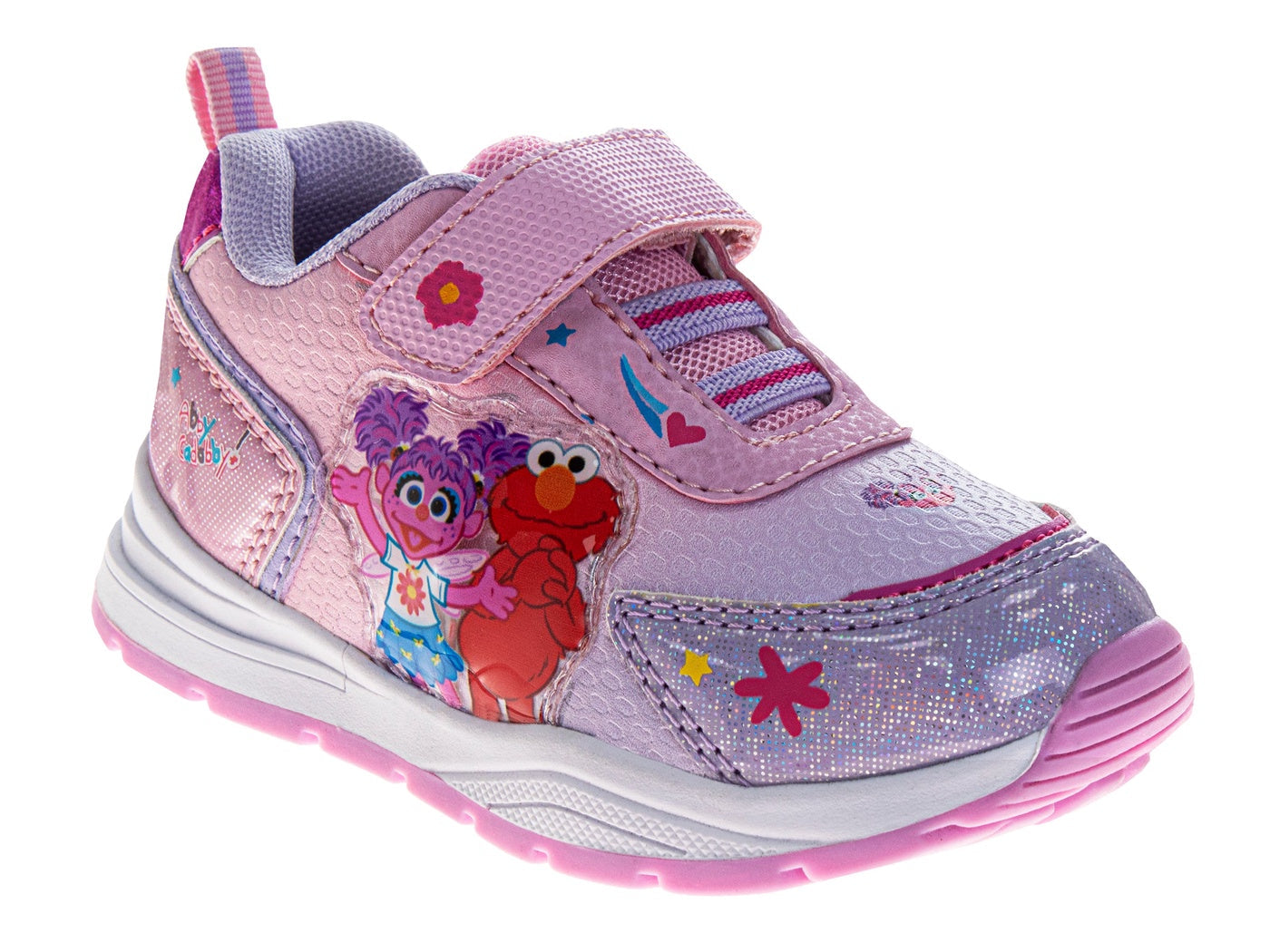 Josmo Sesame Street Girls Abby and Elmo Toddler Hook and Loop Lightup Sneakers - 5 - Bonton