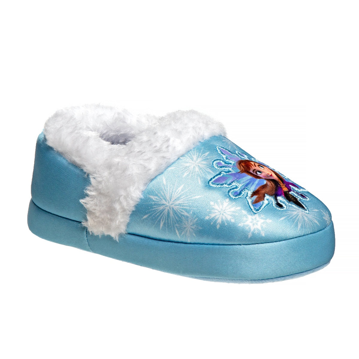  Josmo Disney Frozen Girls Slippers - Elsa and Anna Plush Lightweight Warm Comfort Soft Aline House Shoes - Purple (Sizes 5-12 Toddler) - 6-May - Bonton