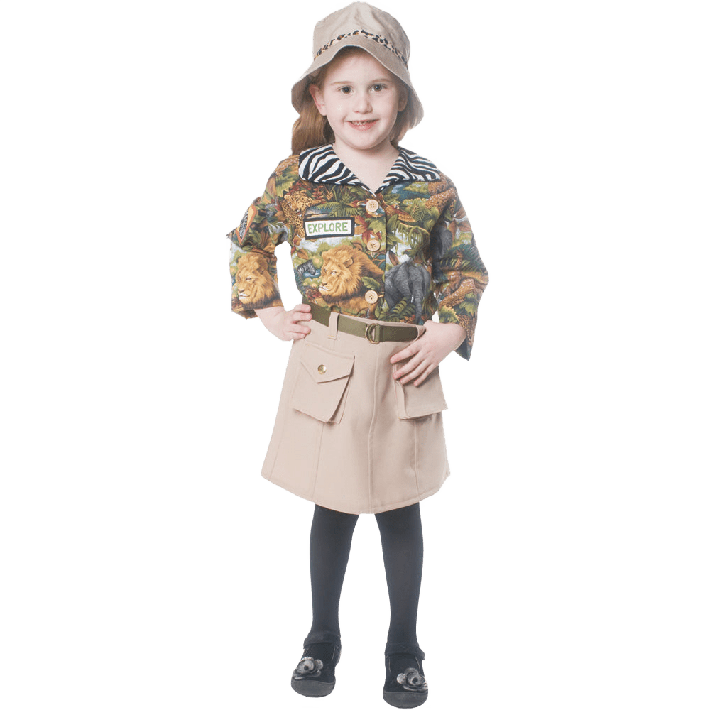  Dress Up America Safari Girl Costume - Kids by Dress Up America - Large (12-14) - Bonton