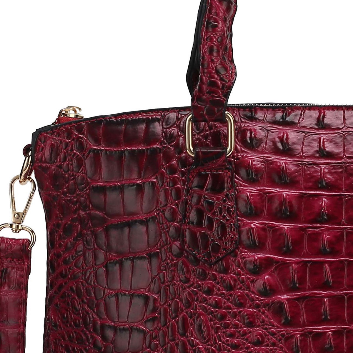  MKF Collection Liora Croc Embossed Tote Bag and Set - Croco Black - Bonton