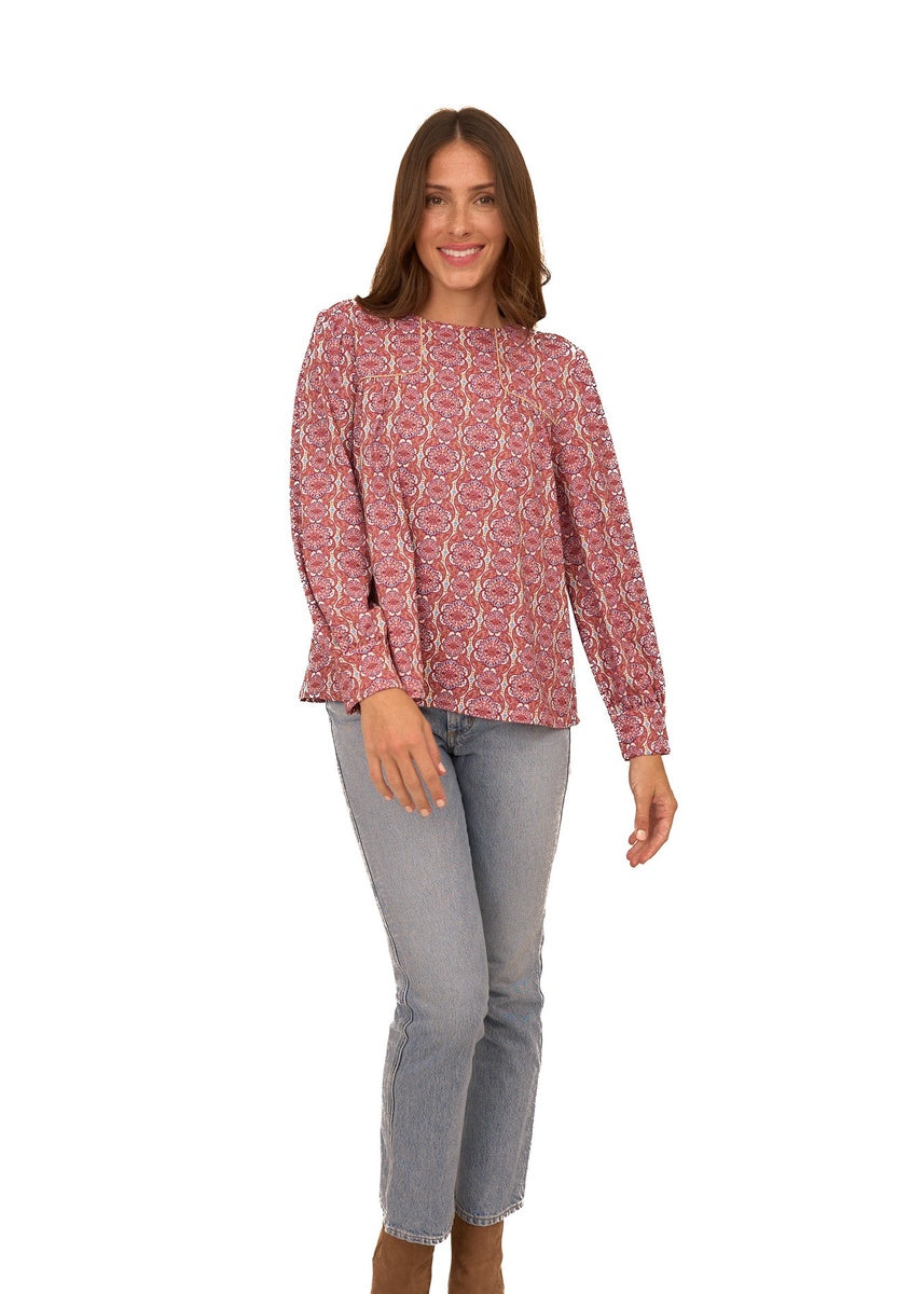  Cabana Life Camden Geo Long Sleeve Top - XS - Bonton