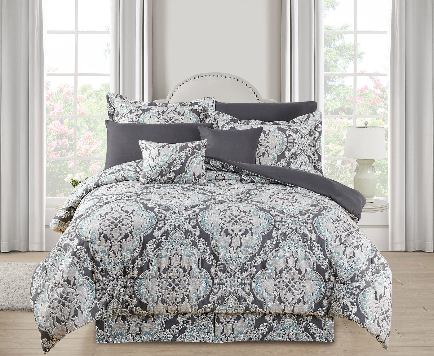  Kathy Ireland Home Kathy Ireland 10 Piece Bed in a Bag Set - King - Bonton