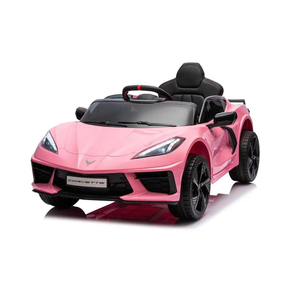  Freddo 12V Chevrolet Corvette C8 Stingray 1-Seater Kids Ride-on Car - White - Bonton