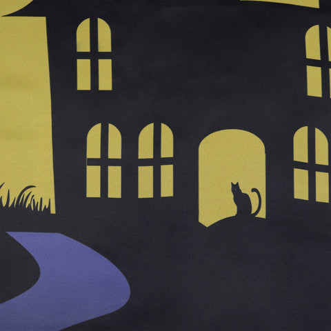Spooky House Halloween Outdoor House Flag With Bats and Witch 28" X 40"