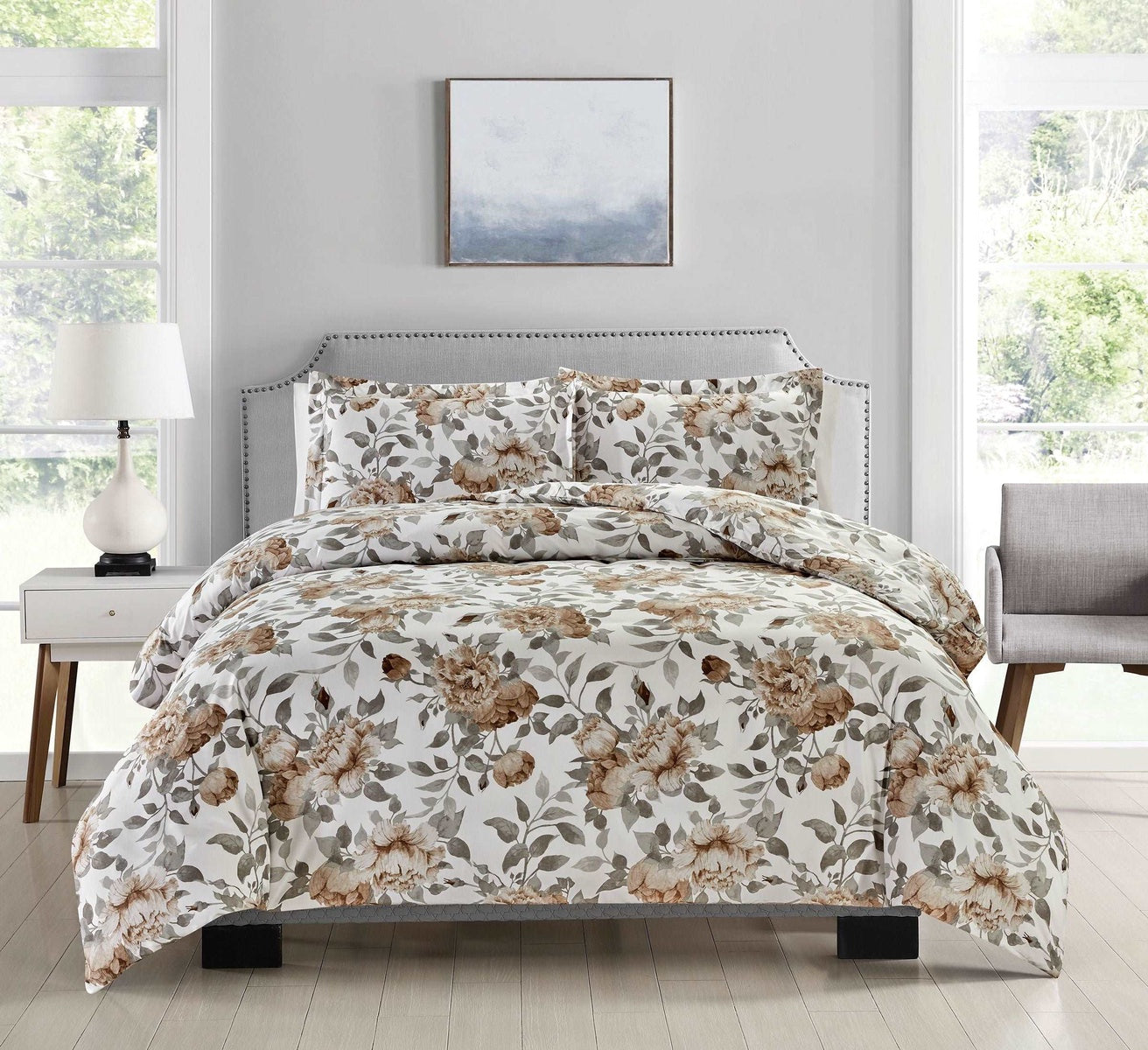  Bibb Home Bibb Home 4 Pc Duvet & Down Alternative Comforter Set - Queen - Bonton
