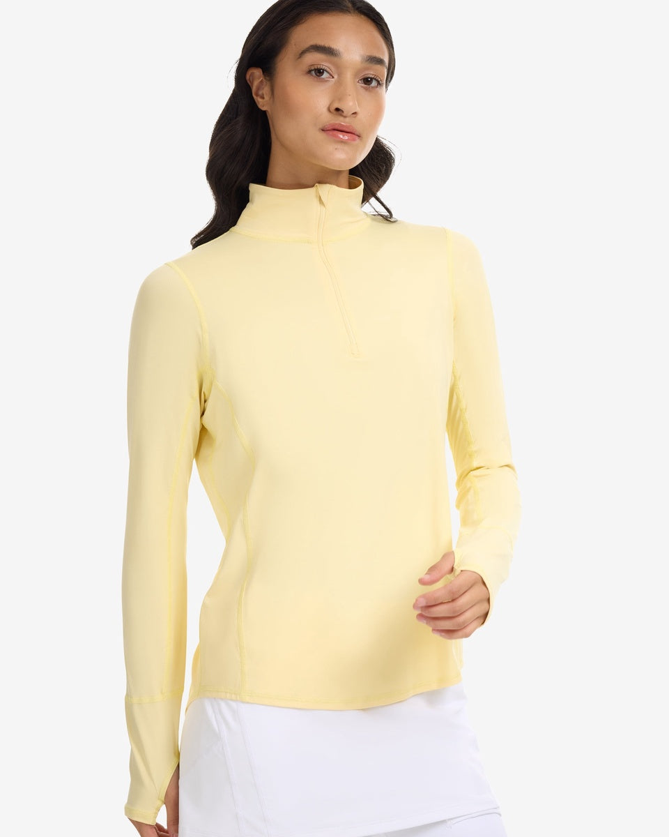  BloqUV WOMEN'S RELAXED MOCK ZIP TOP (3002) - Black - Bonton