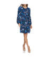  Eliza J Jewel Neck Long Sleeve Fit & Flare With Trapunto Belt Navy - Navy - Bonton