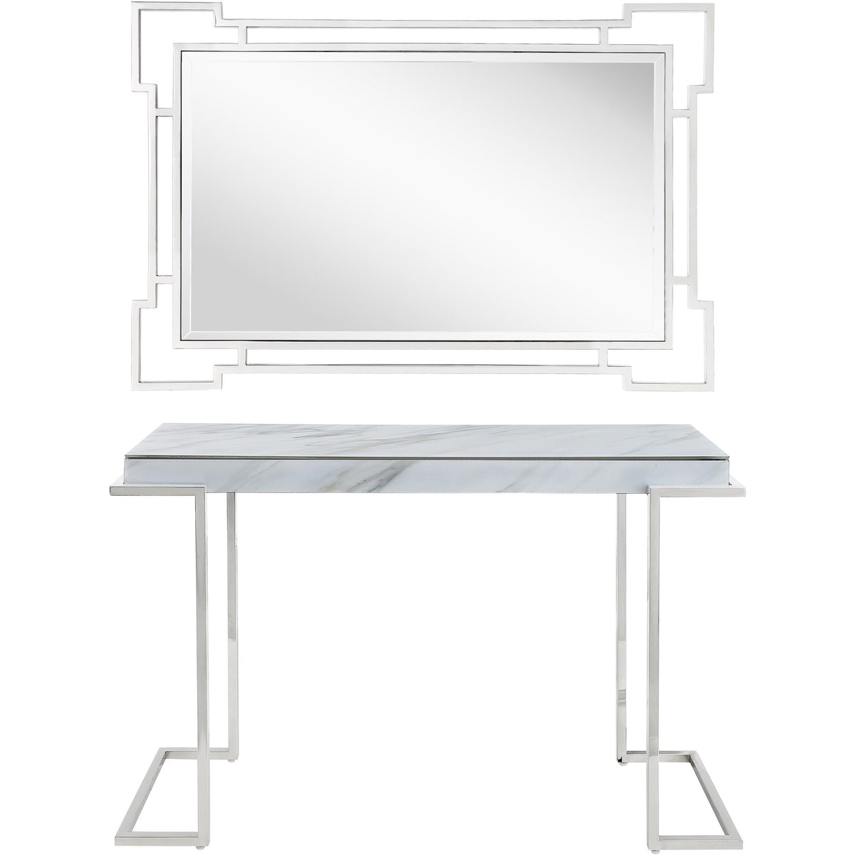  Camden Isle Aldon Wall Mirror and Console Table - Mirror - Bonton