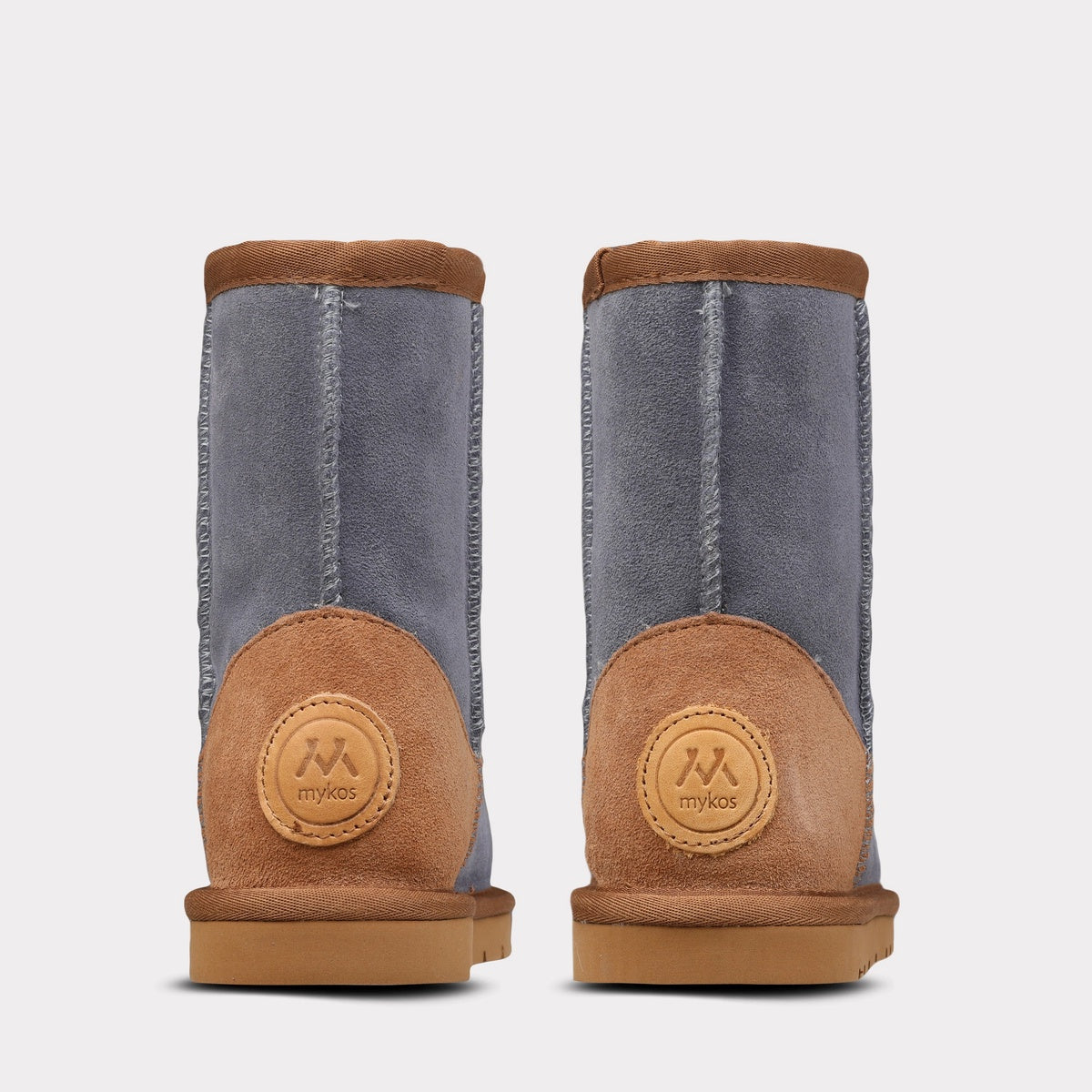  Mykos Kora Youth Slip-on Boot - Slate Blue/Chestnut - Bonton