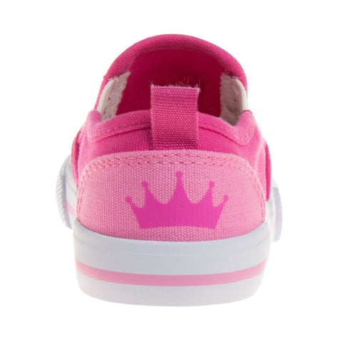Disney Princess Girls No Lace Shoes - Disney Character Loafer Low Top SlipOn Casual Tennis Canvas Sneakers (Size 5-12 Toddler)